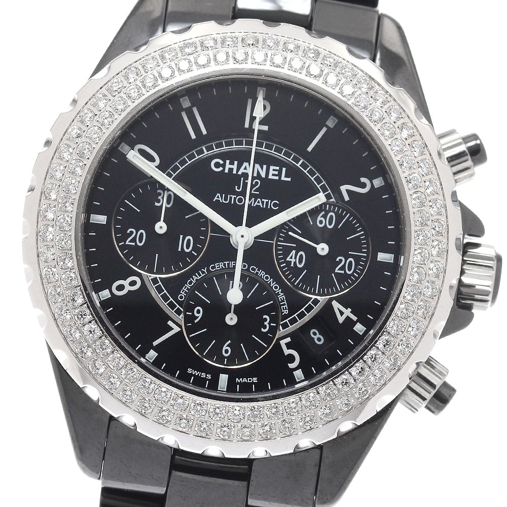 シャネル J12 黒セラミック H1009 メンズ 【中古】