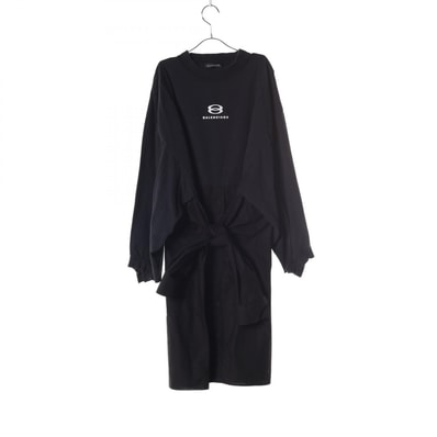 バレンシアガ BALENCIAGA ワンピース 衣料品 トップス コットン レディース ブラック系 【中古】