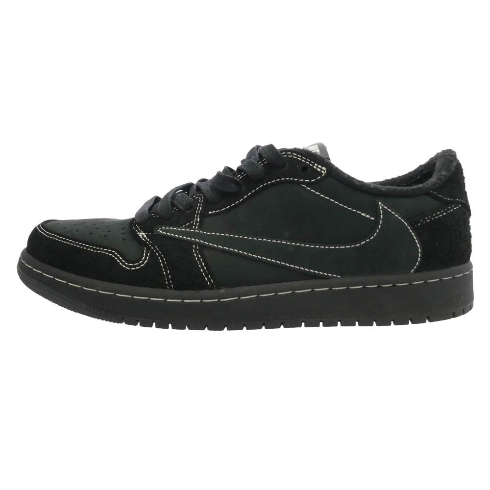 NIKE ナイキ DM7866-001 × Travis Scott Air Jordan 1 Low OG SP Black AJ1【フェイクバスター鑑定済み】トラヴィススコット エアジョーダン ロー ブラック ファントム スニーカー 【中古】