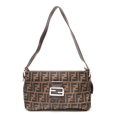 フェンディ FENDI キャンバス マンマ ズッカ ショルダーバッグ【中古】