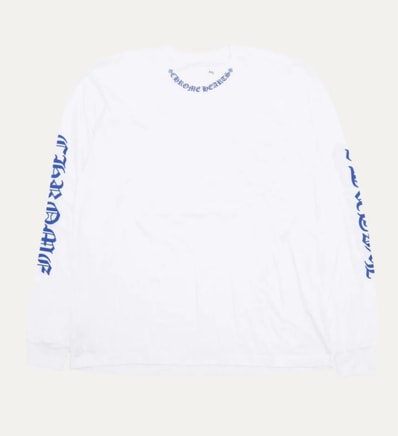 Chrome Hearts Love You Neck Logo L/S T-Shirt "White"