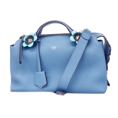 ★最終価格【6ie6557】フェンディ ハンドバッグ バイザウェイ レザー ブルー シルバー金具 2wayバッグ【中古】レディース