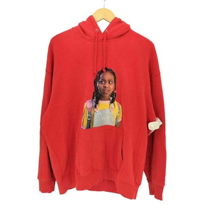 STEVES SWEATSHIRT キャラクター メッセージ プリント プルオーバー パーカー【1143585074512】