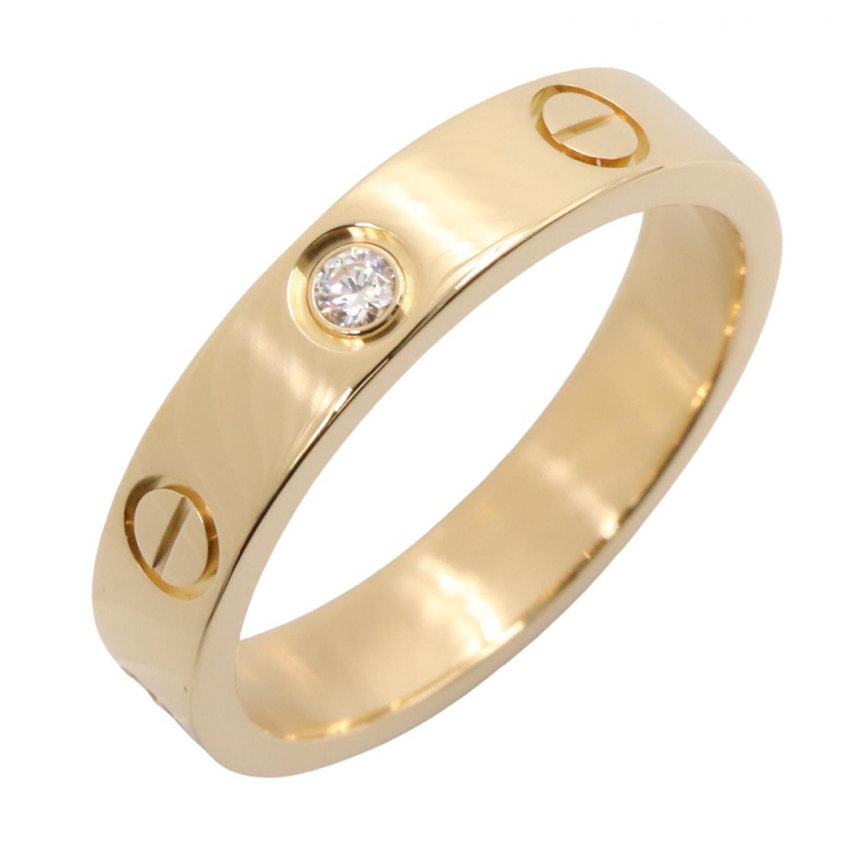 カルティエ CARTIER ミニラブリング 1PD リング・指輪 ジュエリー K18(イエローゴールド) ダイヤモンド レディース ゴールド系 / クリア系 B4056100 【中古】