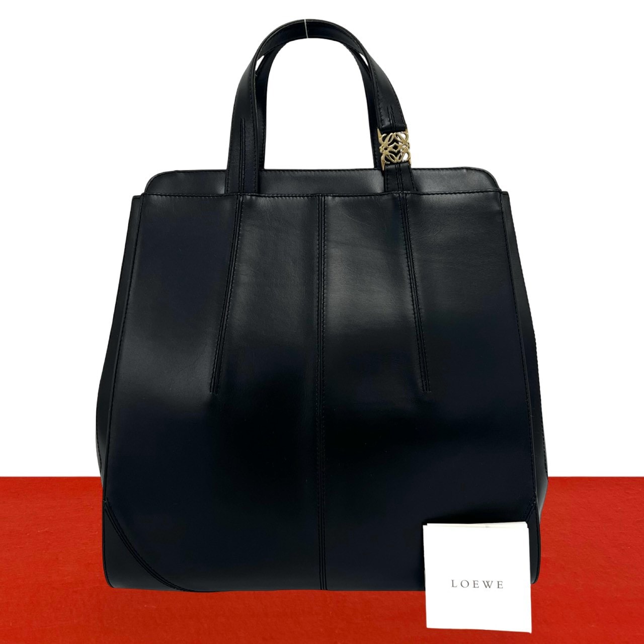 LOEWE ロエベ アナグラム ロゴ 金具 レザー トートバッグ ブラック
32093