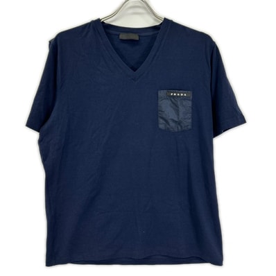 プラダスポーツ 19年製 SJN251 ネイビー ポケット Tシャツ XL