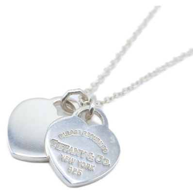 ティファニー リターントゥティファニー ミニダブルハートタグ ネックレス 925 2.9g シルバー