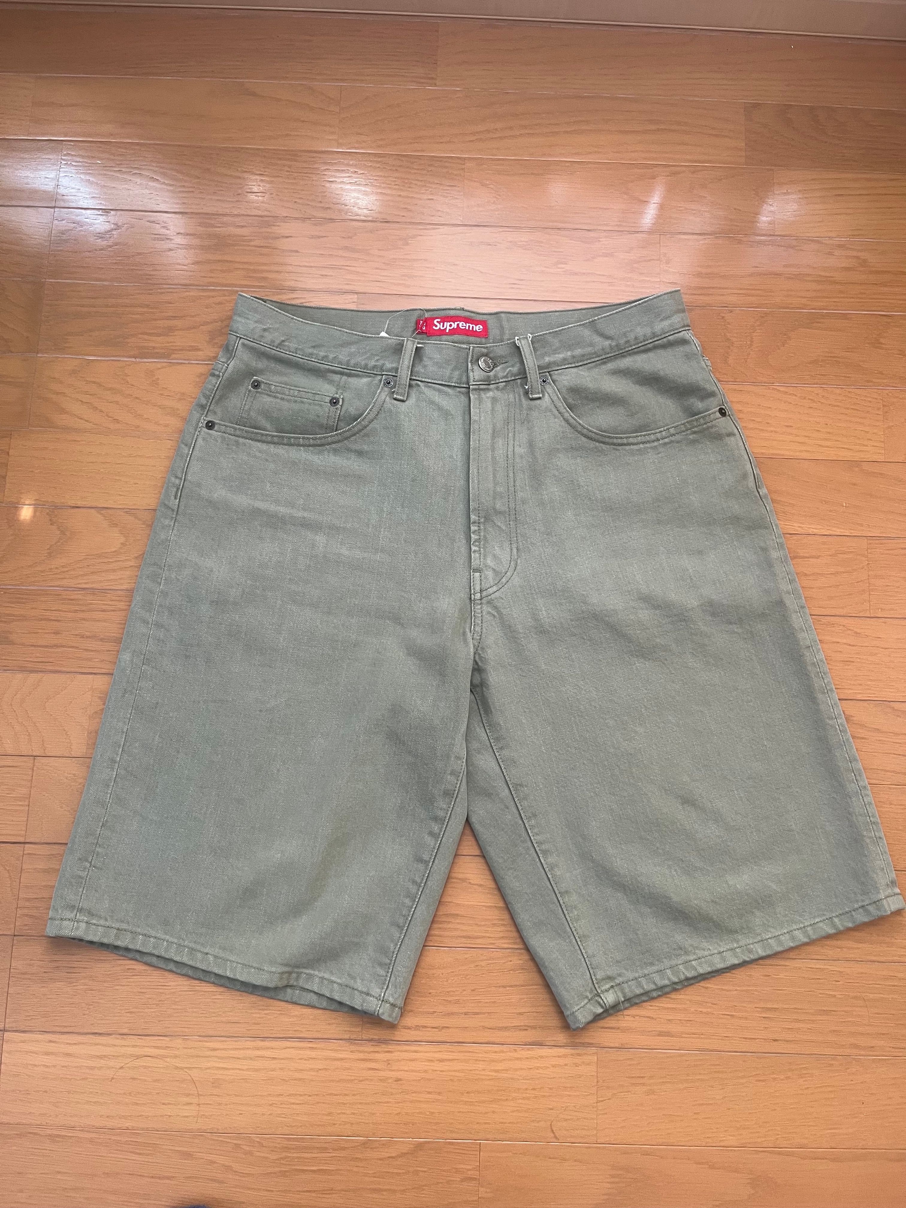 シュプリーム バギー デニム ショートパンツ "オリーブ"