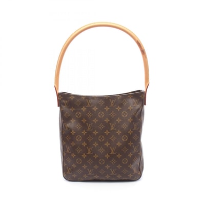 ルイ・ヴィトン LOUIS VUITTON ルーピングGM ショルダーバッグ バッグ PVCコーティングキャンバス レザー モノグラム レディース ブラウン系 M51145 【中古】
