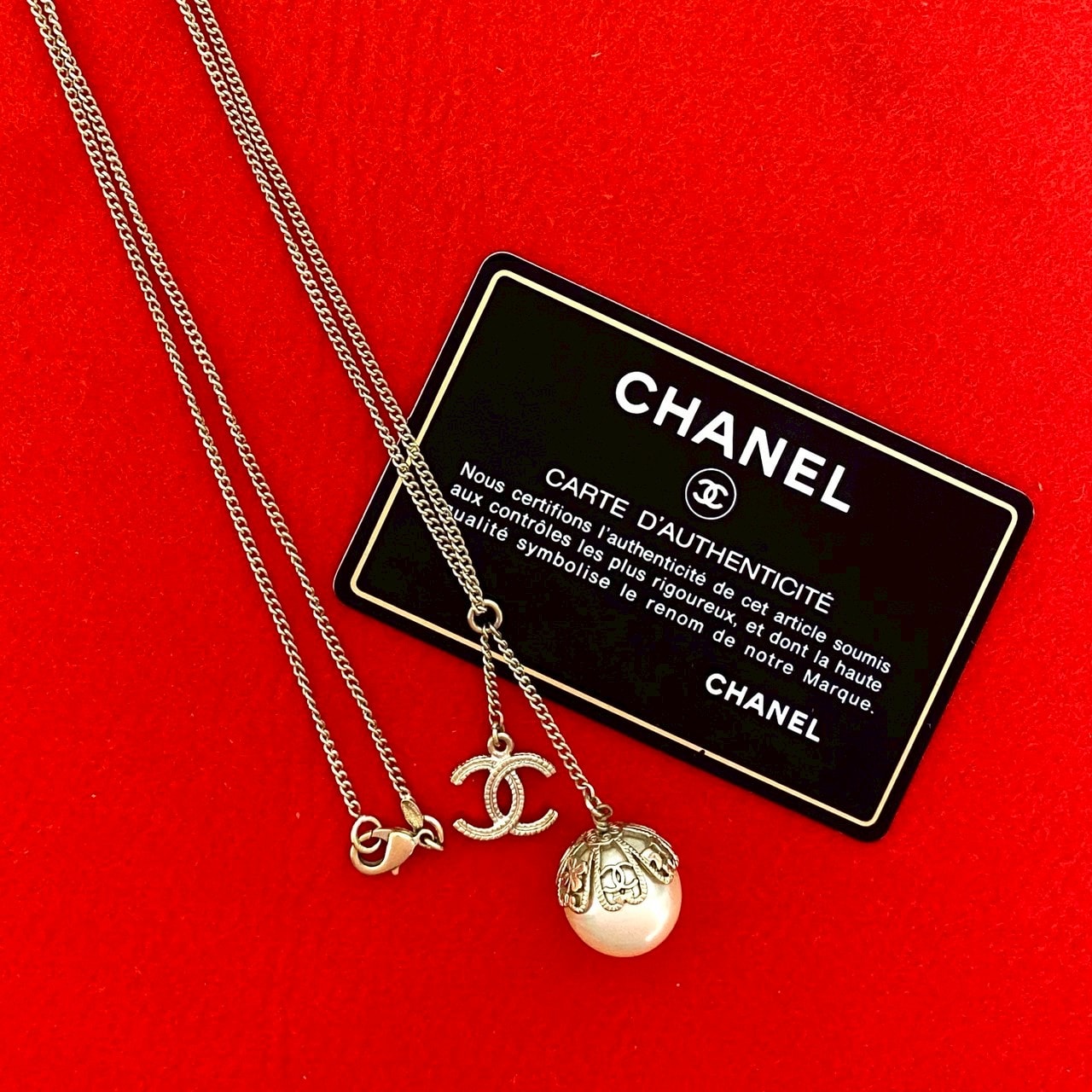 CHANEL シャネル ココマーク GP フェイクパール ネックレス ゴールド
 87989