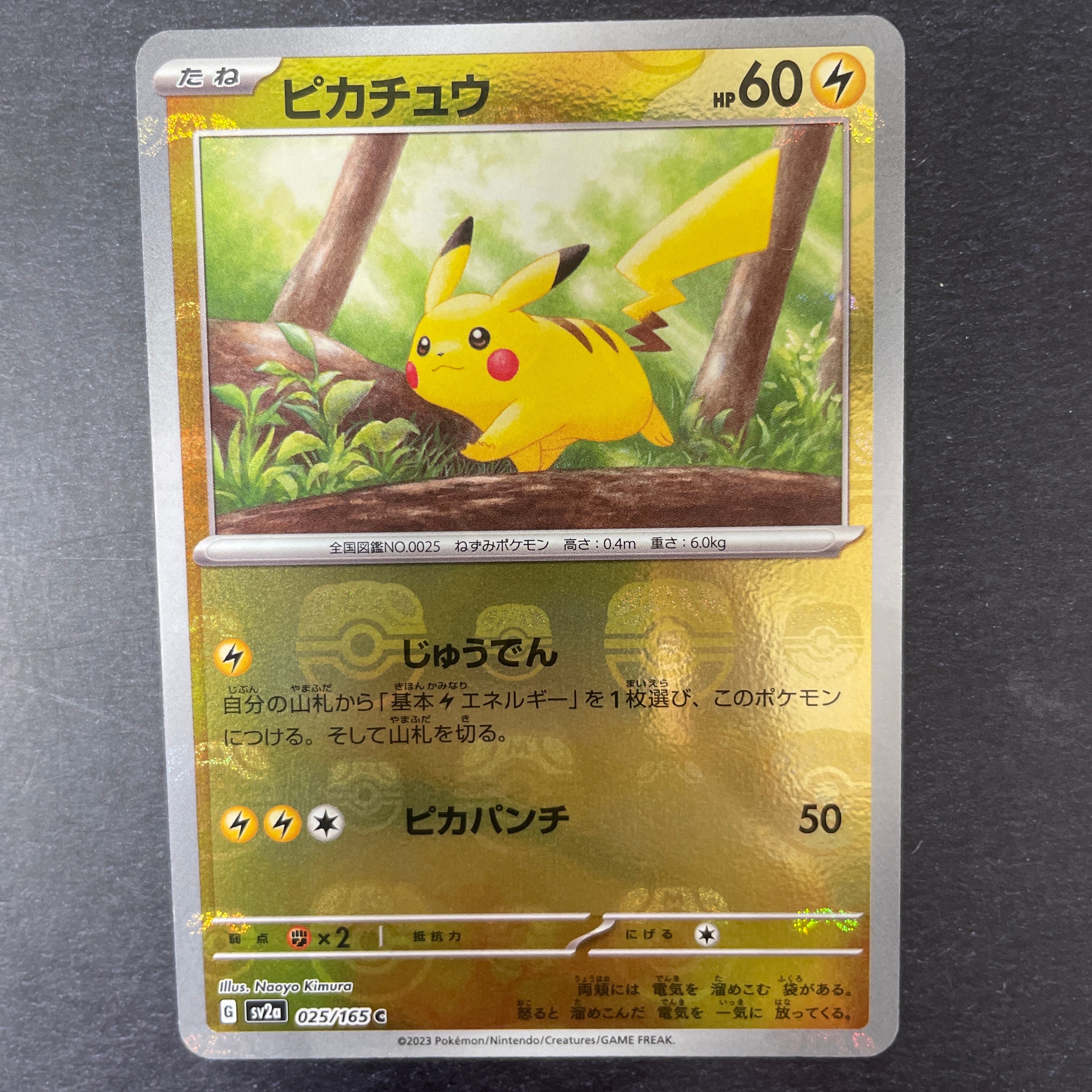 ピカチュウ C: マスターボールミラー (マスボピカチュウ) [SV2a 025/165](強化拡張パック「ポケモンカード151」)