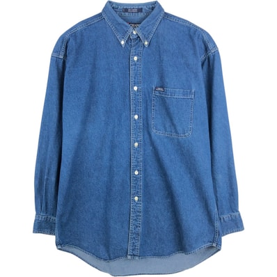 古着 ラルフローレン Ralph Lauren CHAPS チャップス 長袖 ボタンダウンデニムシャツ メンズL相当/eaa678283
