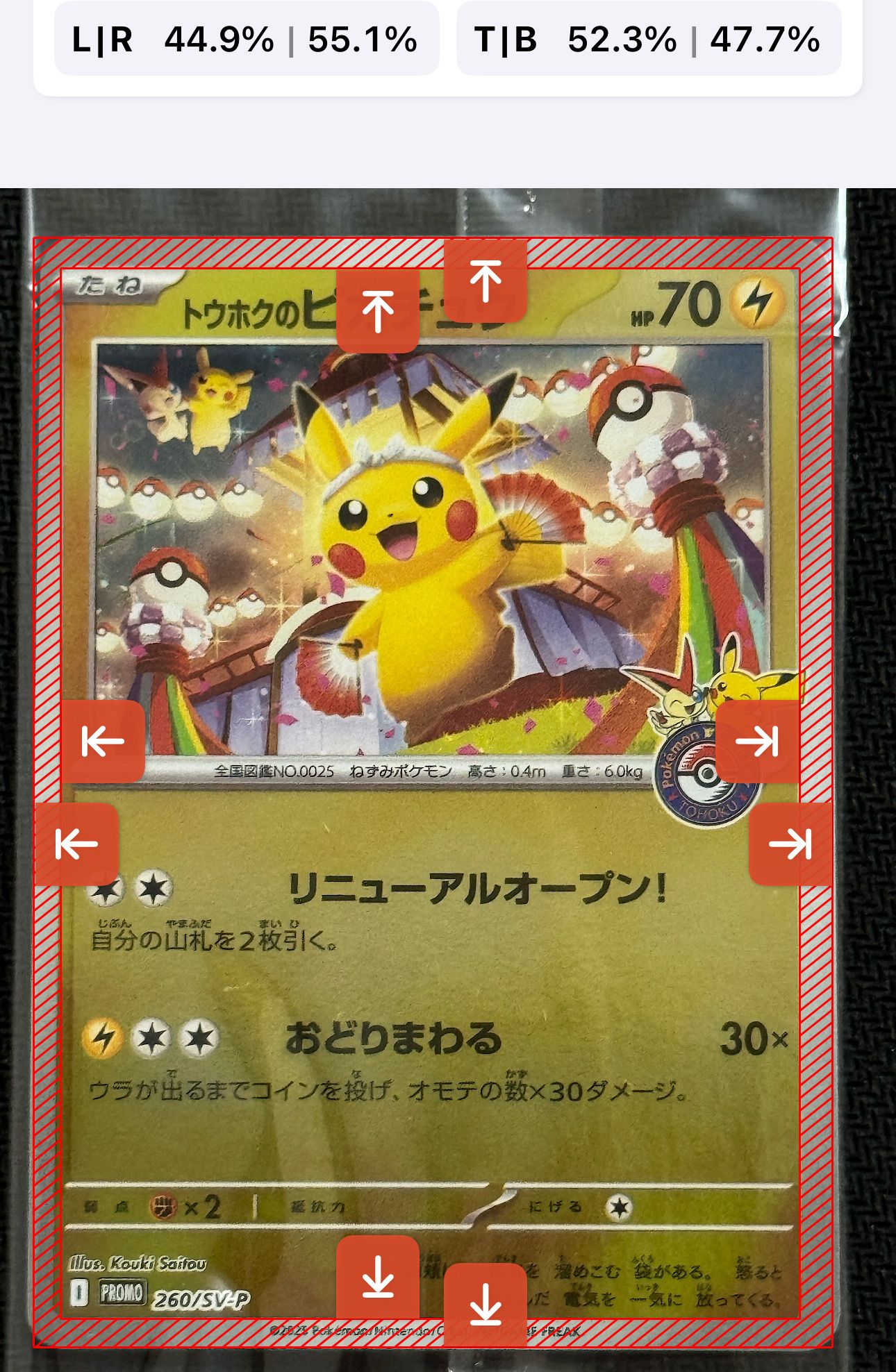 トウホクのピカチュウ P [SV-P 260](スペシャルBOX「ポケモンセンタートウホク」)