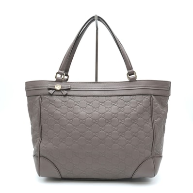 GUCCI(グッチ)メイフェア グッチシマ トートバッグ ハンドバッグ GG型押し レザー ブラウン系 ゴールド金具 257061 レディース【中古】