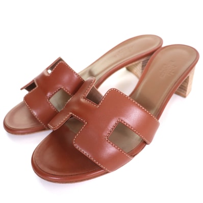 美品 エルメス
ミュール オアジス ブラウン レディース 35 071002Z