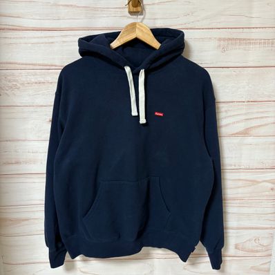 Supreme Small Box Drawcord Hooded Sweatshirt "Navy"