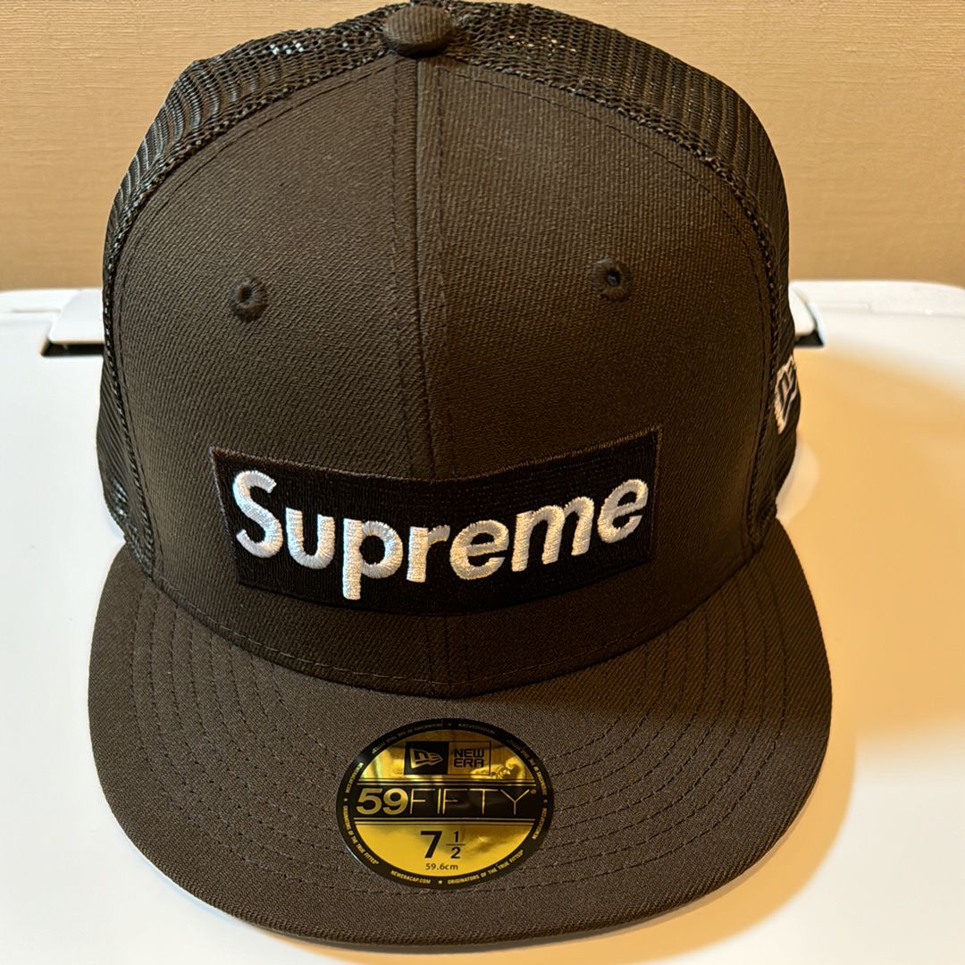 Supreme Box Logo Mesh Back New Era "Brown" (22SS)