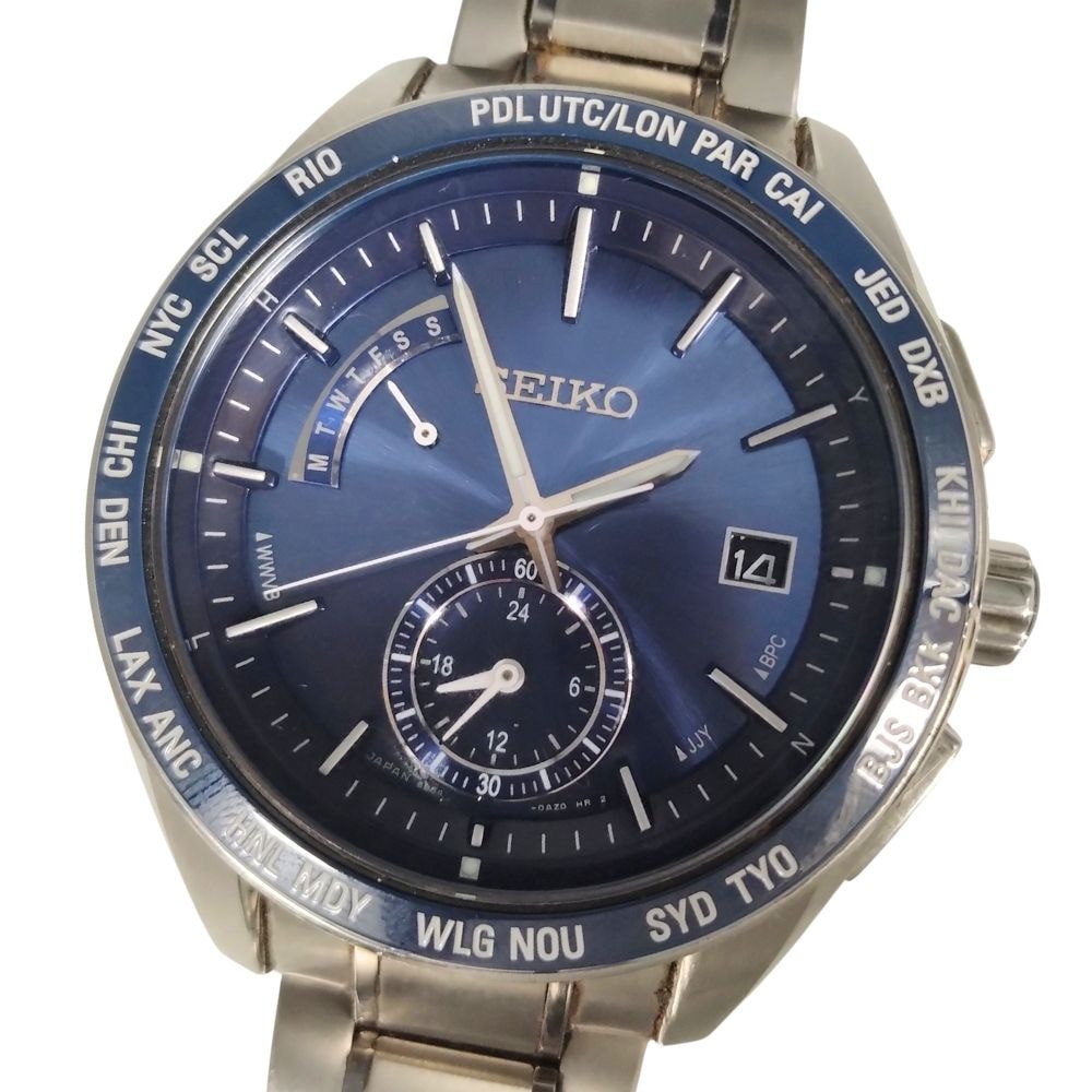 傷や汚れあり】SEIKO セイコー 8B54-0BF0 ブライツ 電波ソーラー