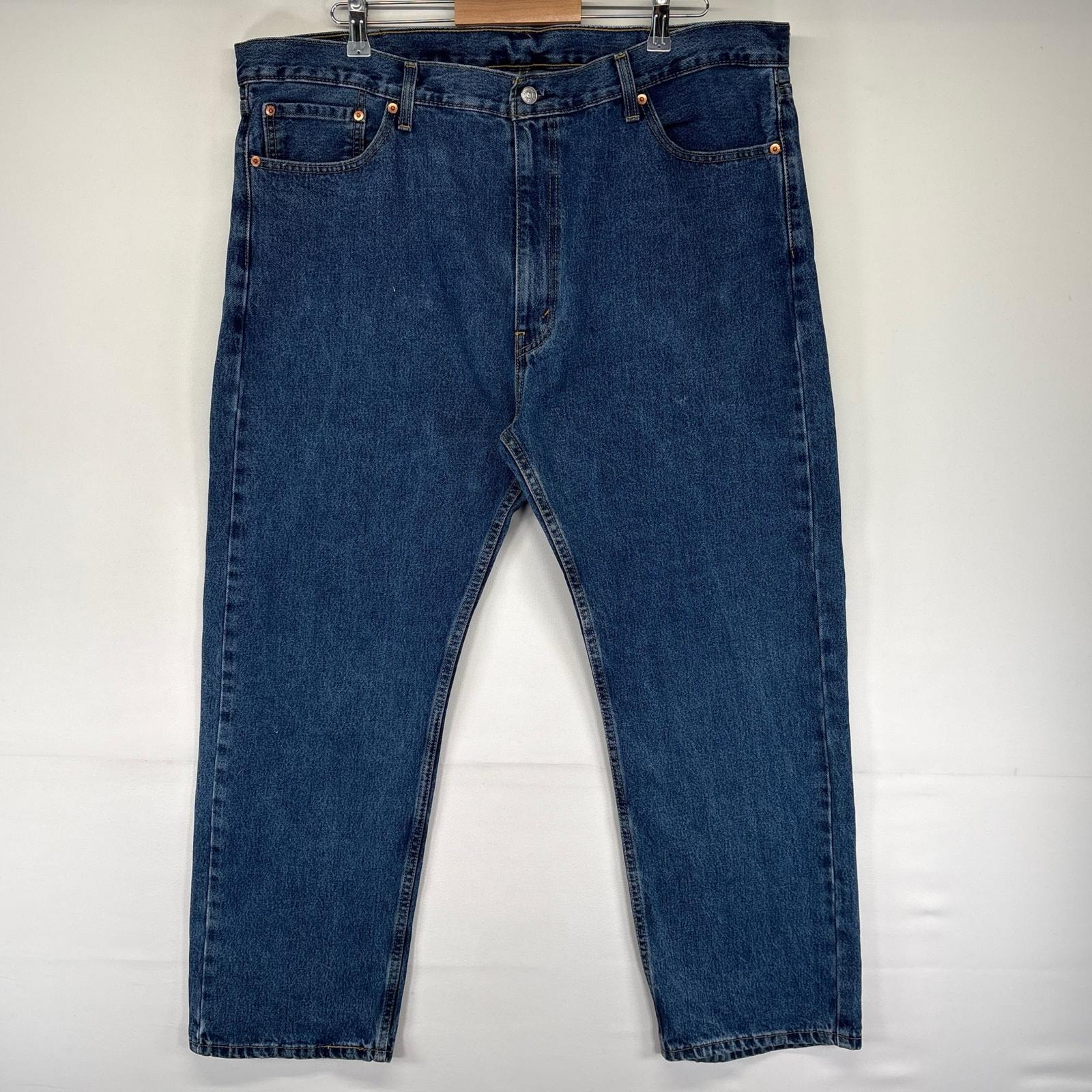 古着 リーバイス Levi's デニム パンツ テーパード ジッパーフライ 5ポケット 505 大きいサイズ W42 L30  ブルー系 メンズ