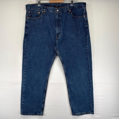 古着 リーバイス Levi's デニム パンツ テーパード ジッパーフライ 5ポケット 505 大きいサイズ W42 L30 ブルー系 メンズ