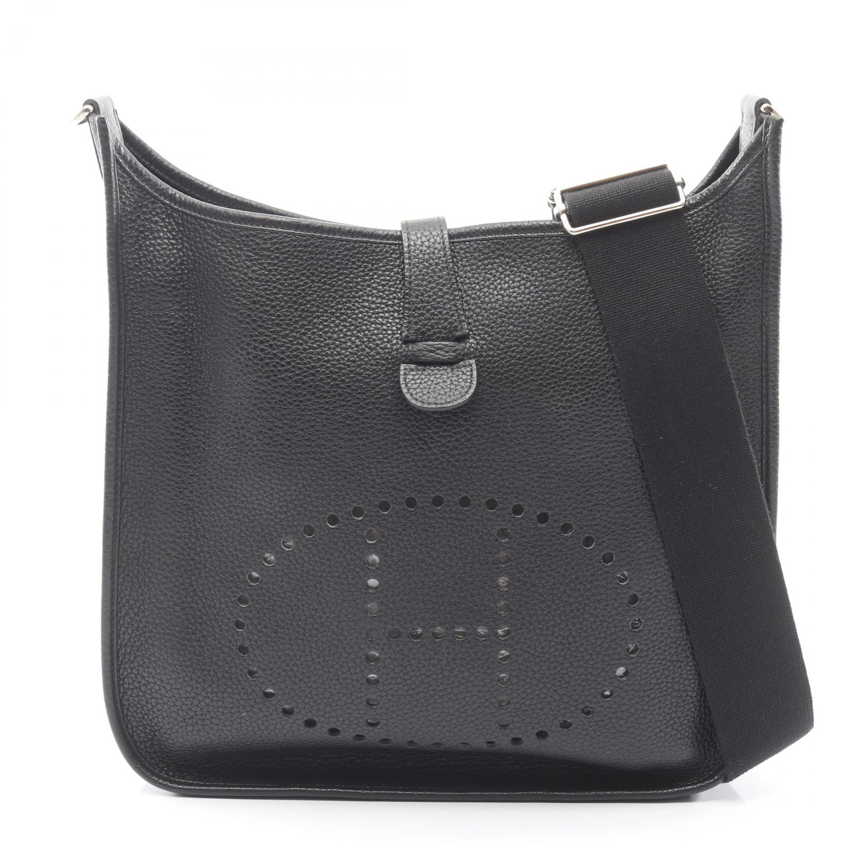 エルメス HERMES エヴリン 3 トロワ GM ショルダーバッグ バッグ レザー トリヨンクレマンス トリヨンクレマンス □Q刻印(2013年製造) レディース ブラック系 【中古】