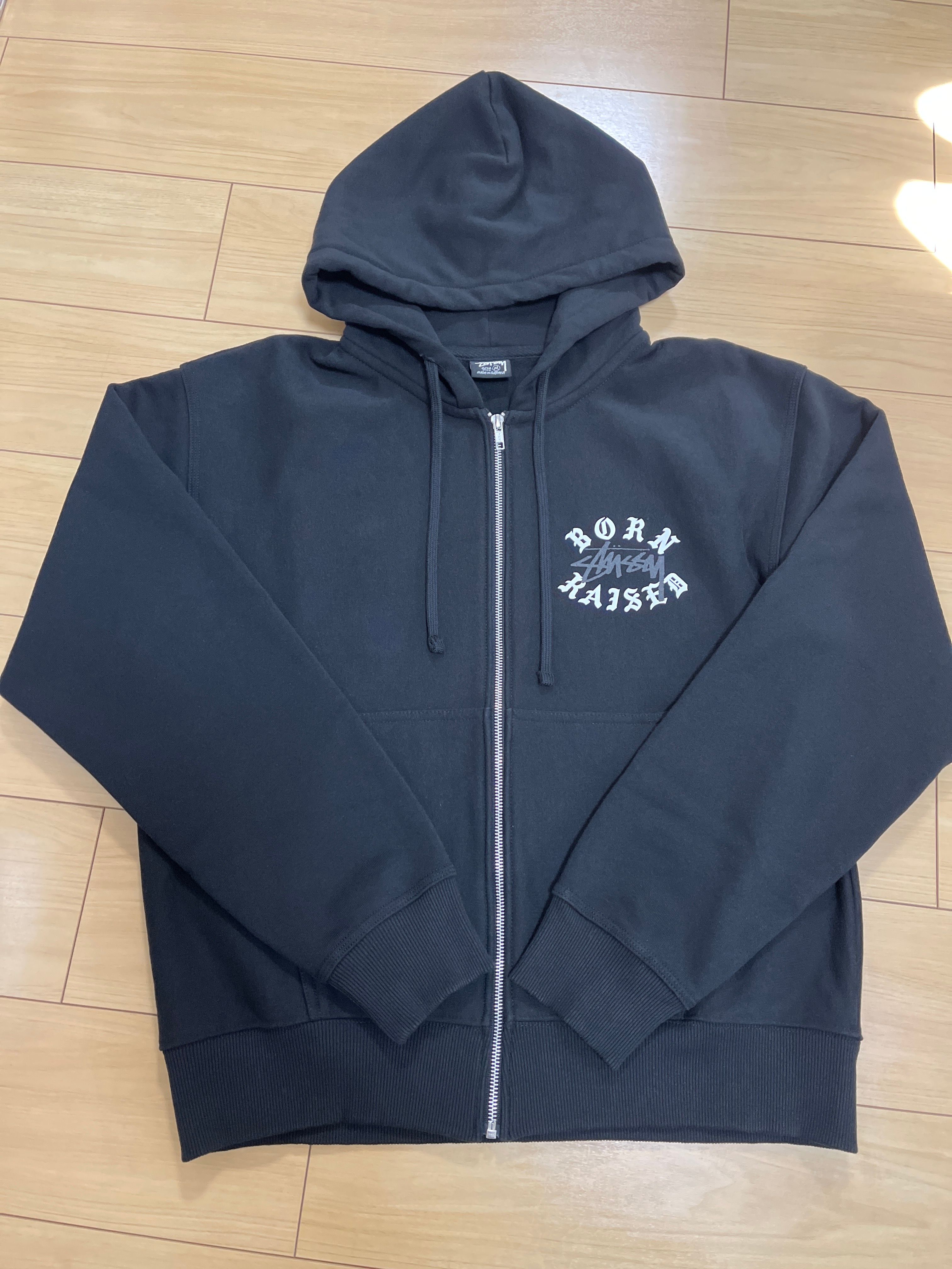 Stussy Born x Raised Logo Zip Hoodie "Black"