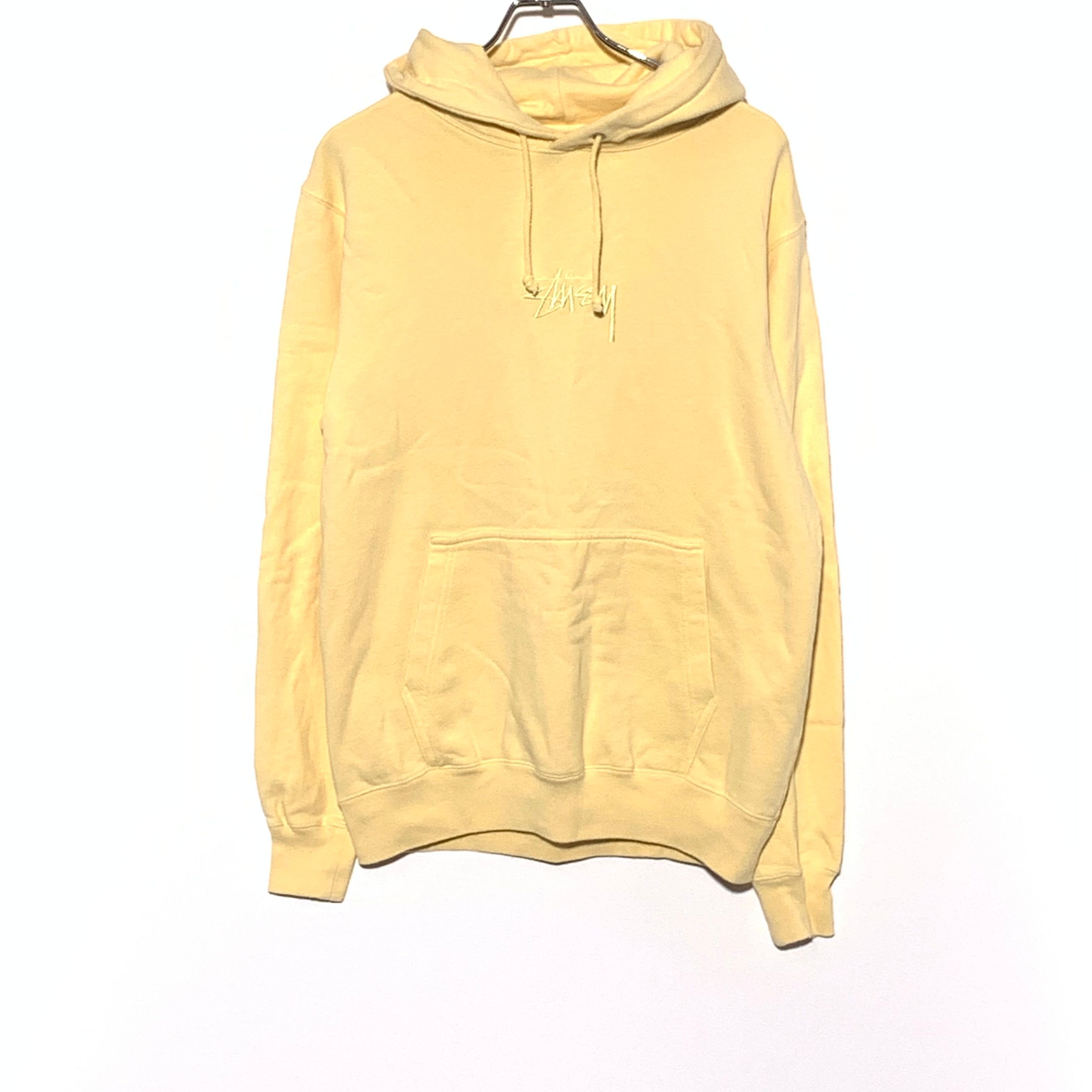 stussy centerlogo hoodie yellow