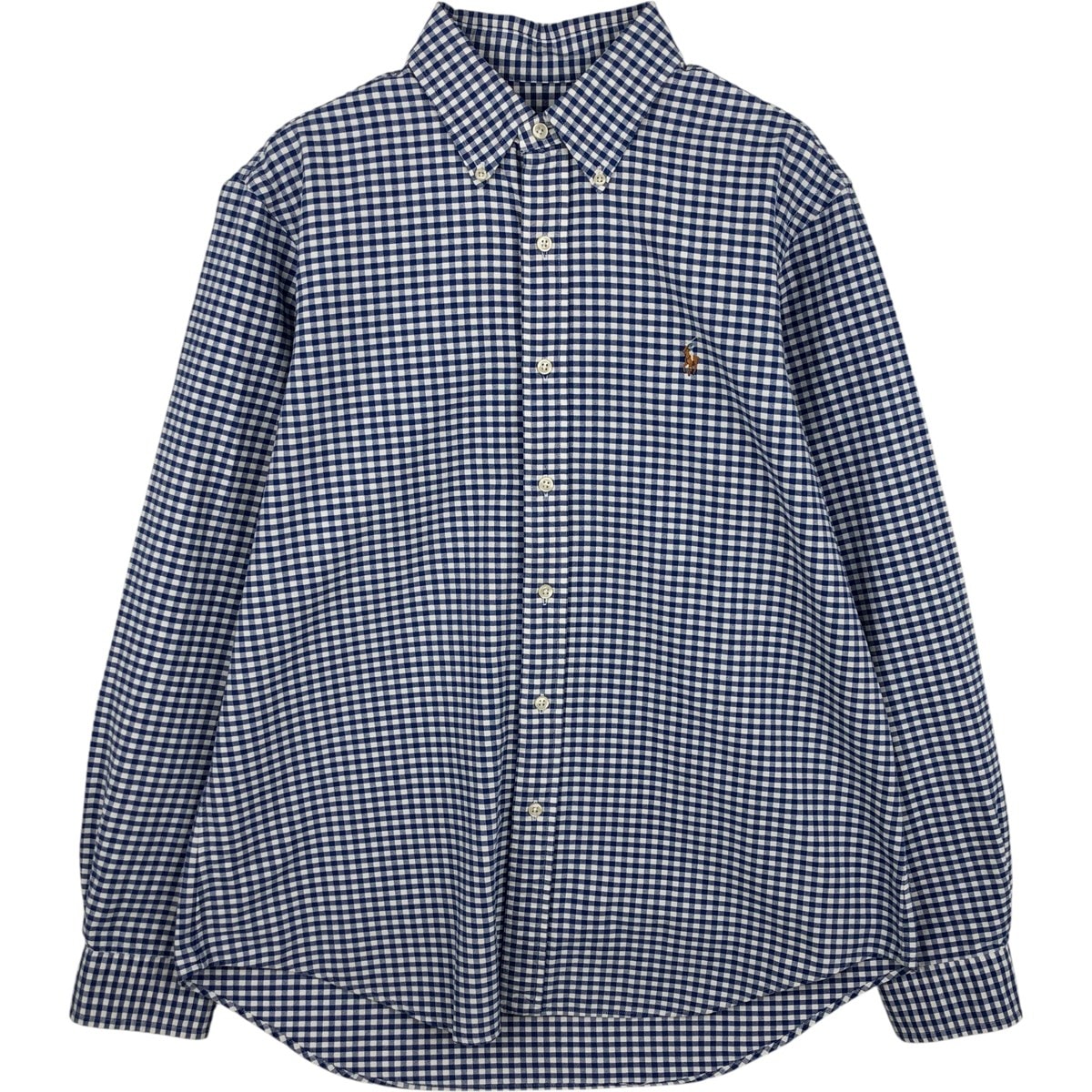 古着 ラルフローレン Ralph Lauren ギンガムチェック 長袖 ボタンダウンチェックシャツ メンズL相当/eaa614958