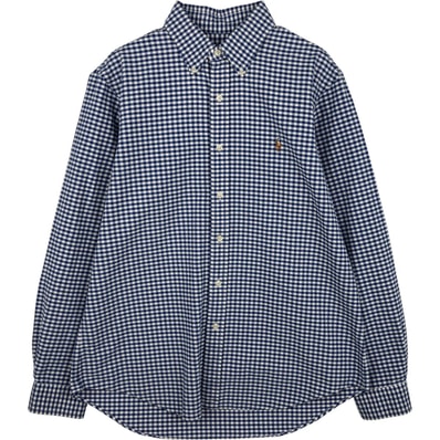 古着 ラルフローレン Ralph Lauren ギンガムチェック 長袖 ボタンダウンチェックシャツ メンズL相当/eaa614958