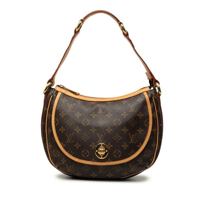 ルイ ヴィトン モノグラム トゥラムPM ショルダーバッグ M40076 ブラウン PVC レザー レディース LOUIS VUITTON 中古