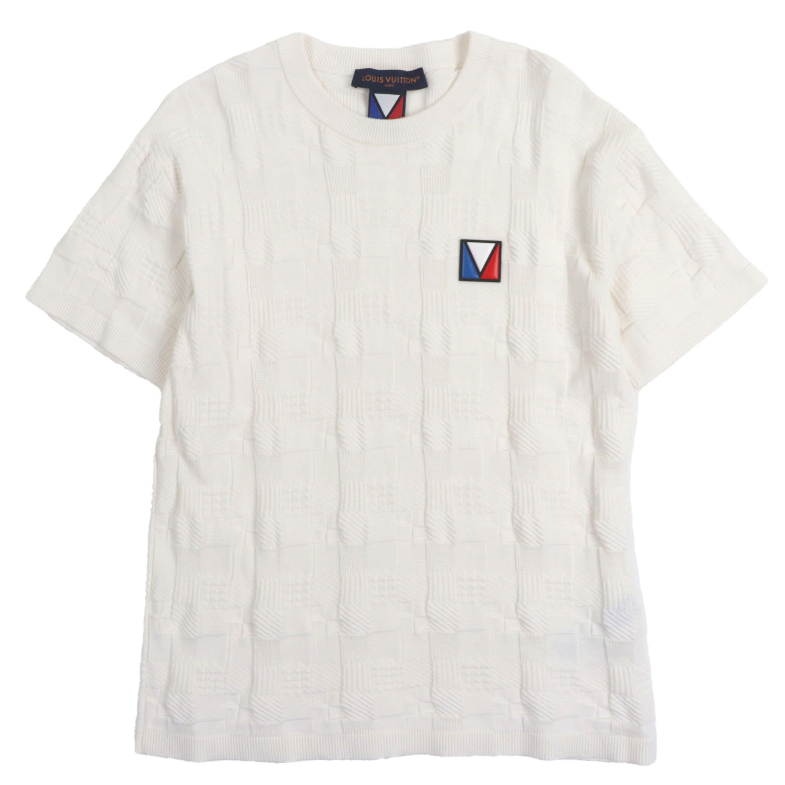 極美品 ルイヴィトン 半袖ニット アメリカズカップ ホワイト メンズ S