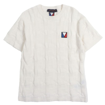 極美品 ルイヴィトン 半袖ニット アメリカズカップ ホワイト メンズ S