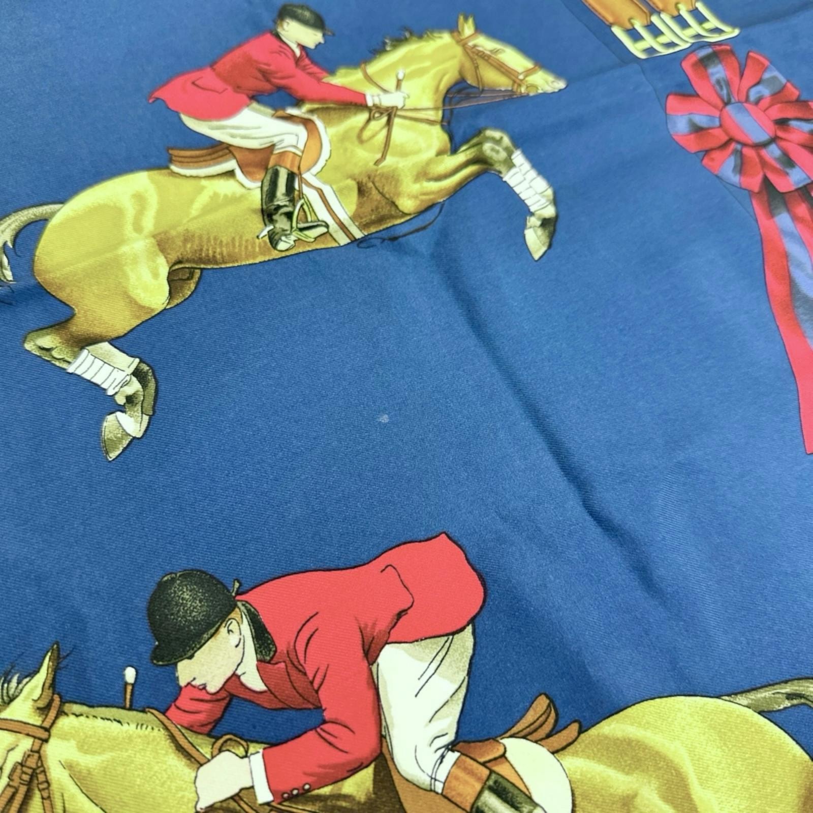 D (傷や汚れあり)】HERMES エルメス カレ90 JUMPING（ジャンピング