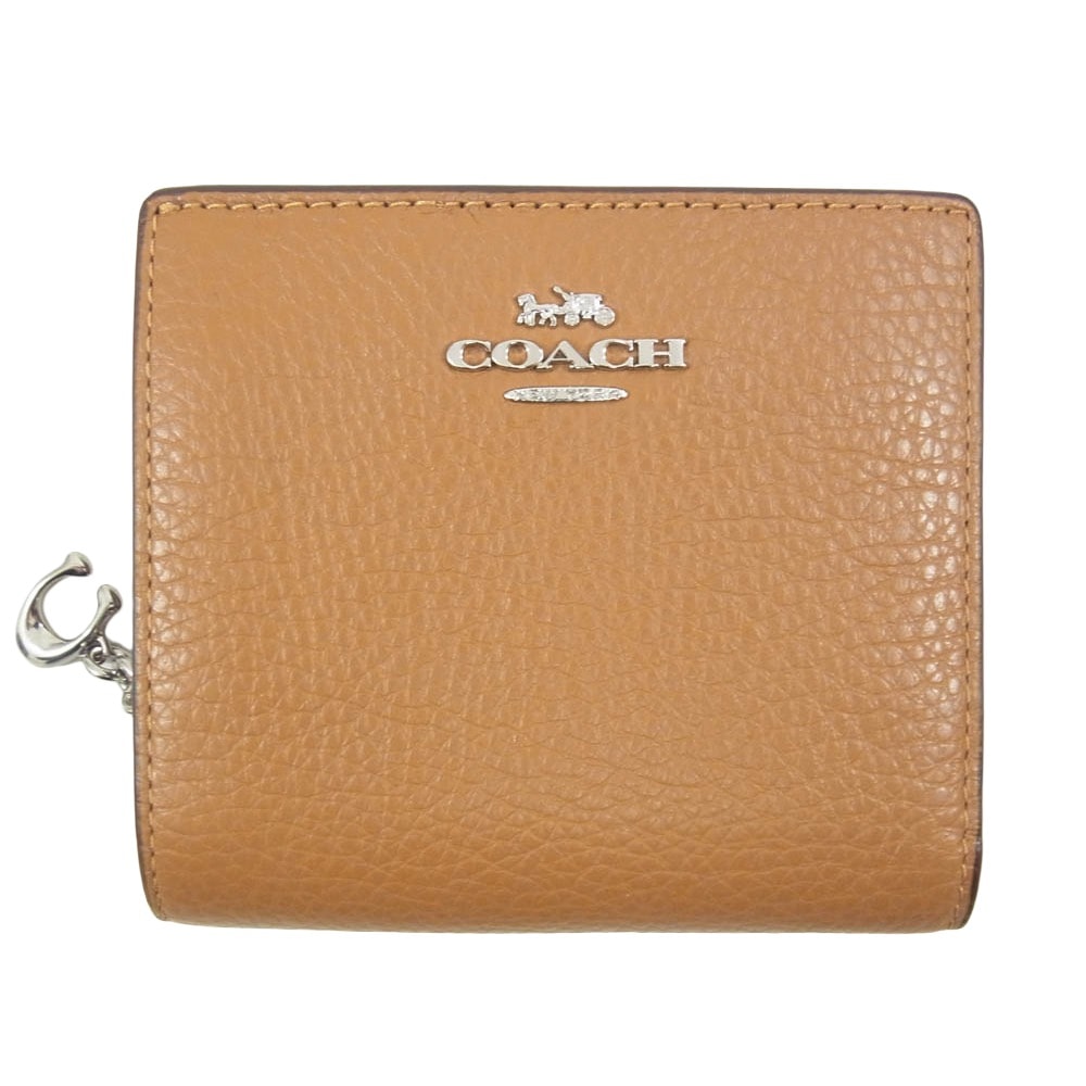 COACH コーチ ウォレット C2862 スナップ 二つ折り財布 ウォレット ブラウン系【中古】