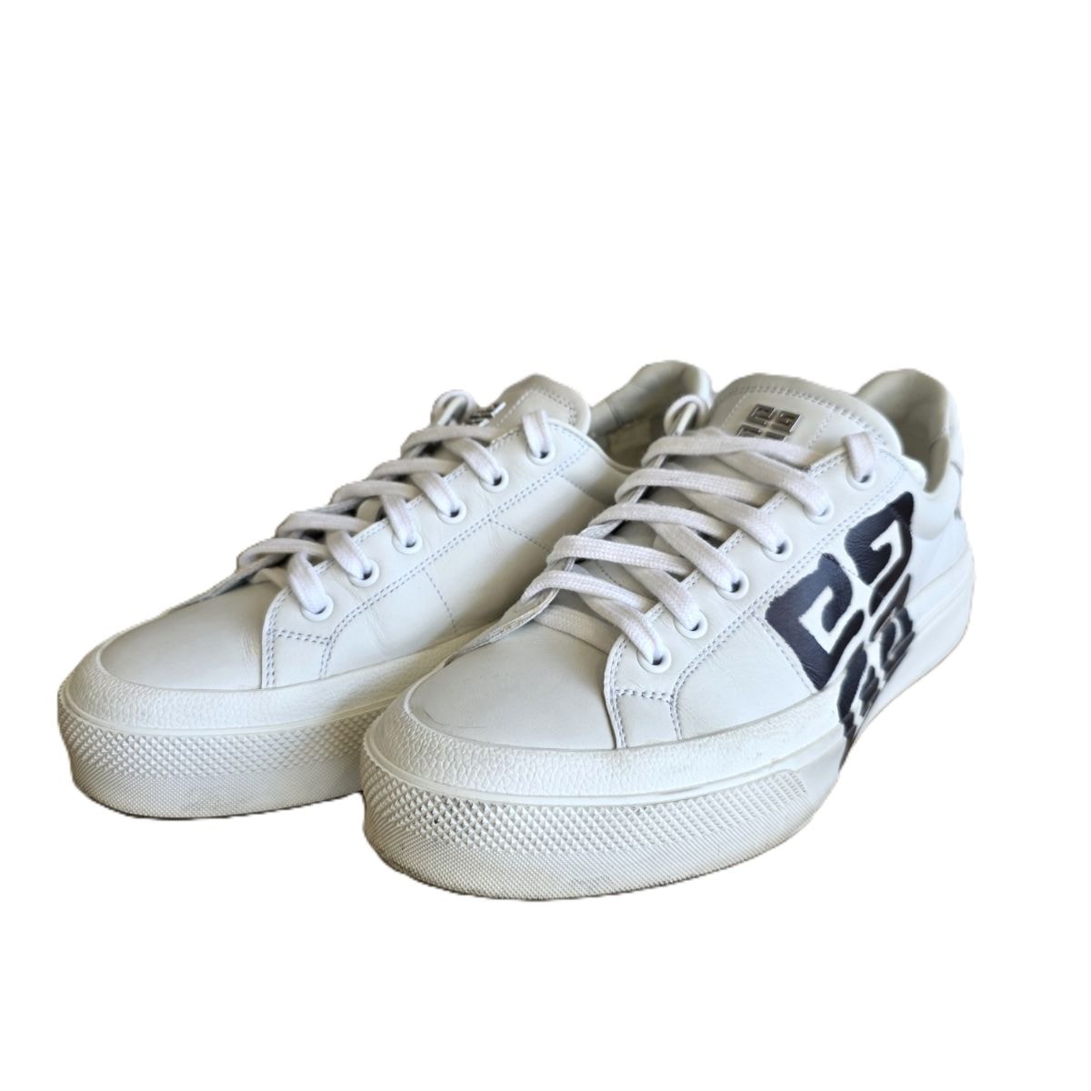 Givenchy ジバンシー City Sport 4G ローカット シティスポーツ 24.5cm スニーカー BH005VH13P-116 レザー ホワイト  レディース【中古】