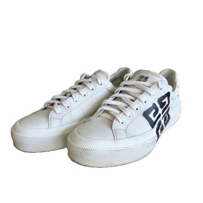 Givenchy ジバンシー City Sport 4G ローカット シティスポーツ 24.5cm スニーカー BH005VH13P-116 レザー ホワイト レディース【中古】