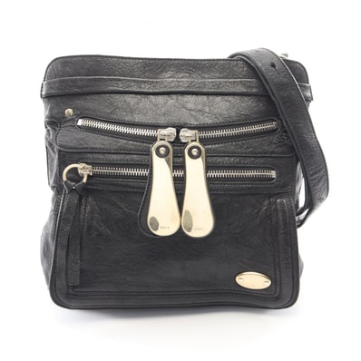 クロエ Chloe ベイ ショルダーバッグ バッグ レザー レディース ブラック系 【中古】