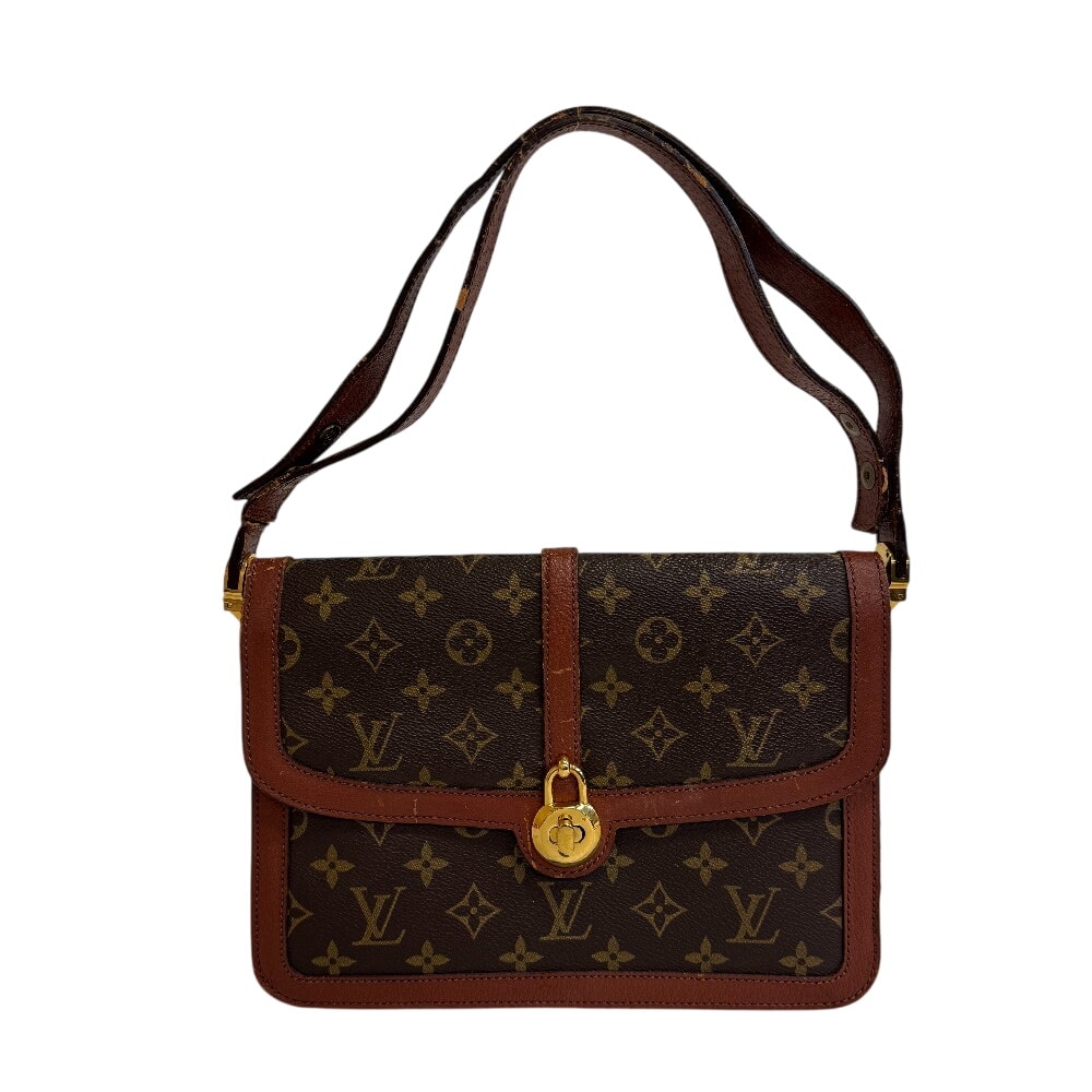 ルイヴィトン LOUIS VUITTON ショルダーバッグ モノグラム サックヴァンドーム ヴィンテージ ターンロック 肩掛け M51414 ブラウン