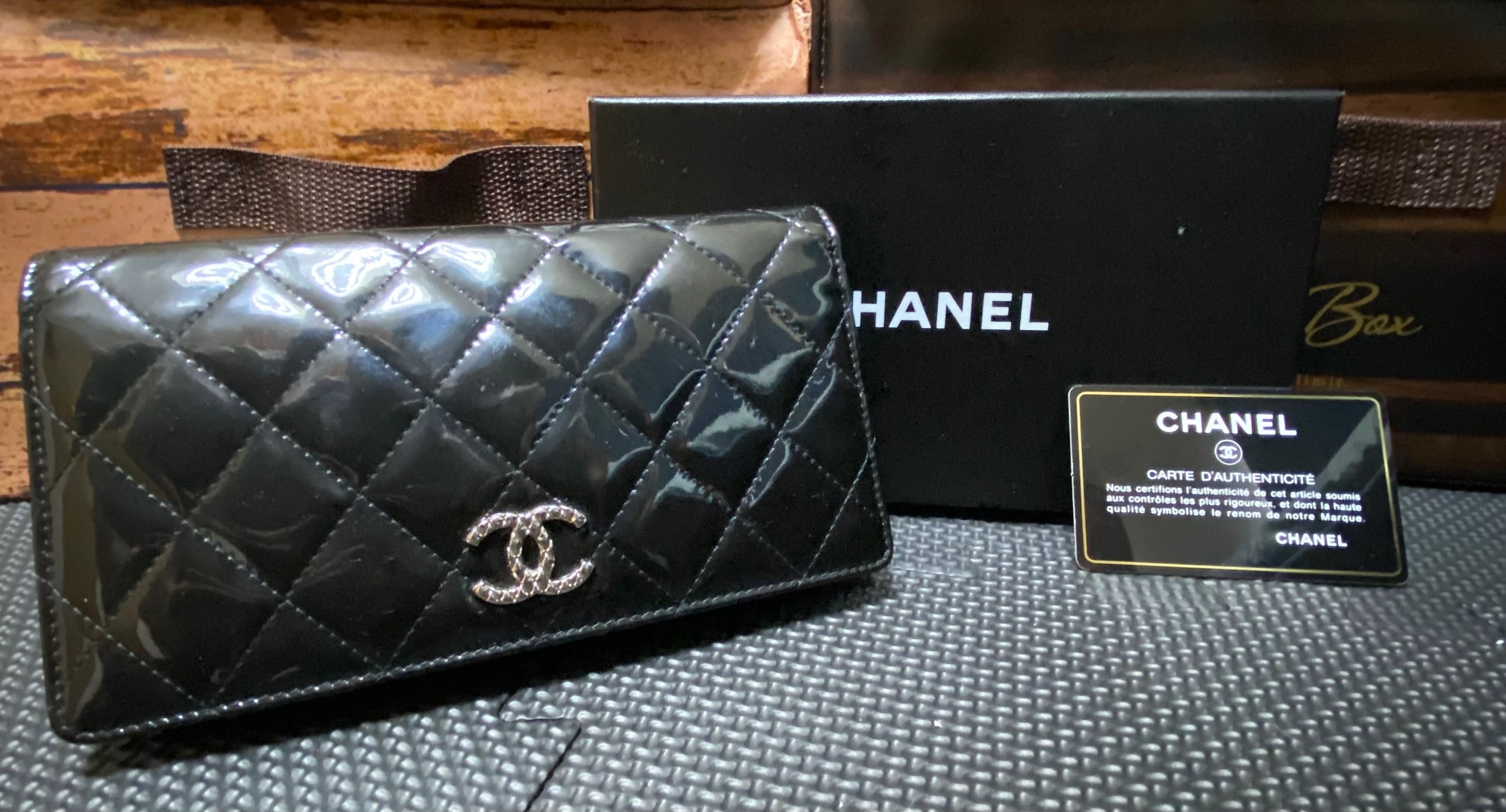 CHANEL Matelasse Long Wallet "Black"