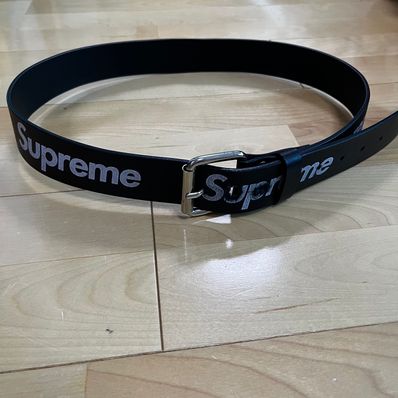 Supreme Repeat Leather Belt "Black" (22SS)