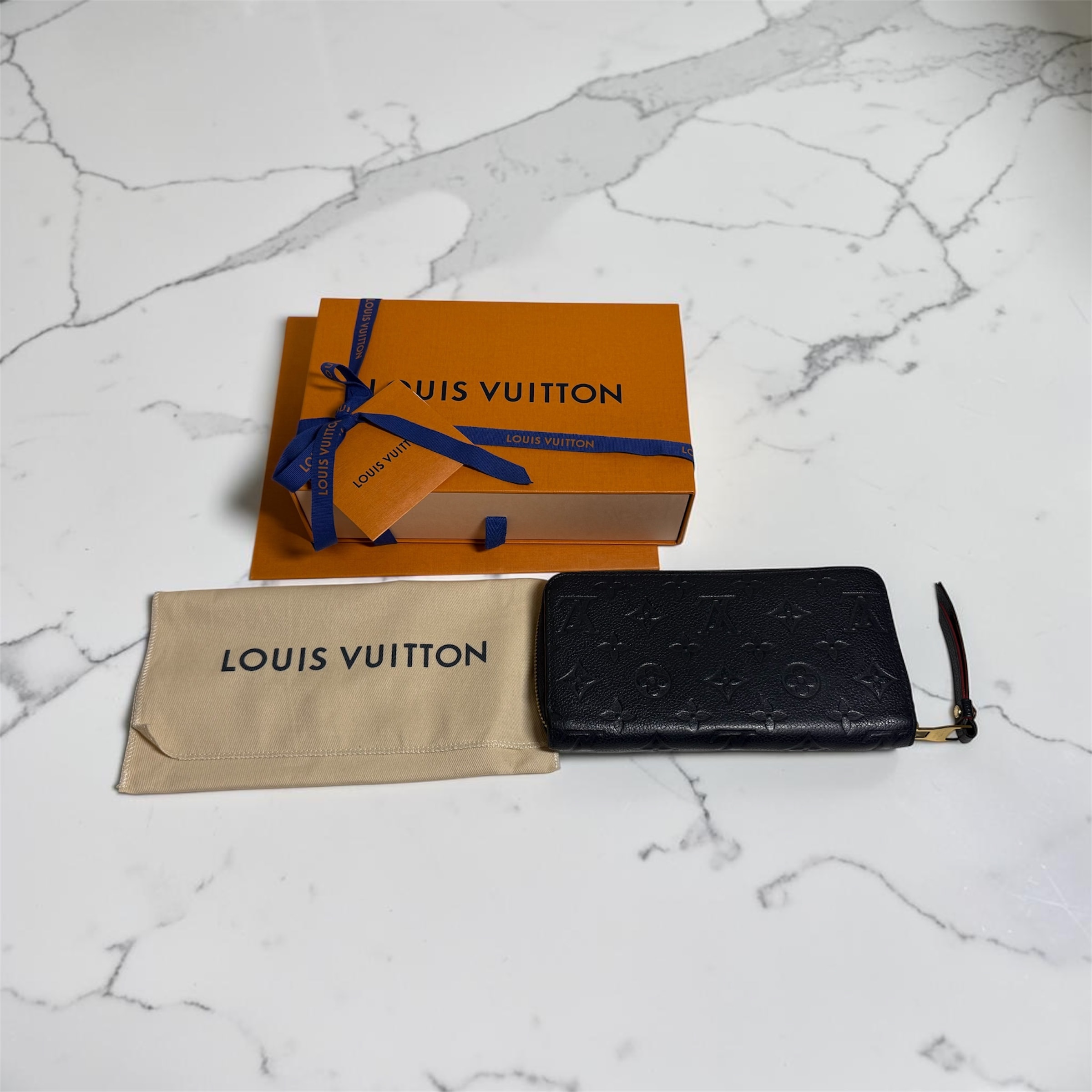 Louis Vuitton Zippy Wallet Monogram Empreinte "Marine Rouge"