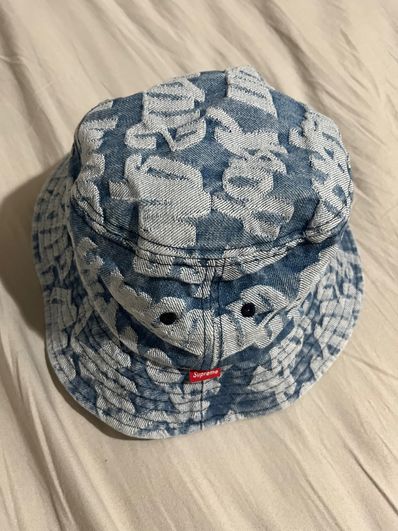 Supreme Fat Tip Jacquard Denim Crusher "Blue"
