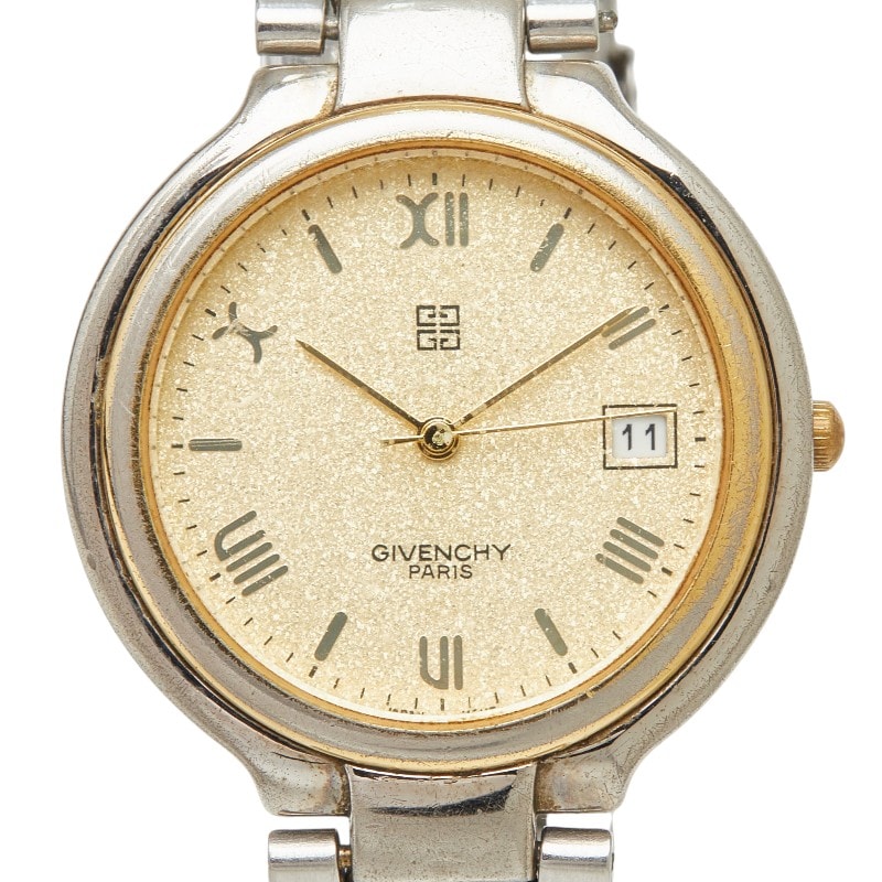 ジバンシー 腕時計 CV-MTBRC-2057 クオーツ ゴールド文字盤 ステンレススチール レディース Givenchy 【中古】