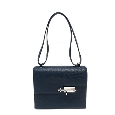 エルメス HERMES ヴェルー23 カバン バッグ ショルダーバッグ 斜め掛け ショルダーバッグ オーストリッチ Z刻刻 ブルー 新品同様