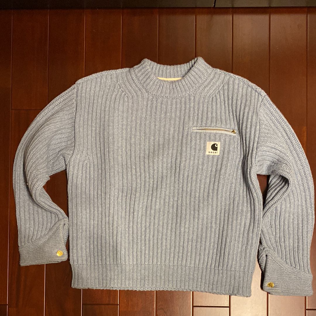 Carhartt WIP x sacai Knit Pullover Detroit "Light Blue"