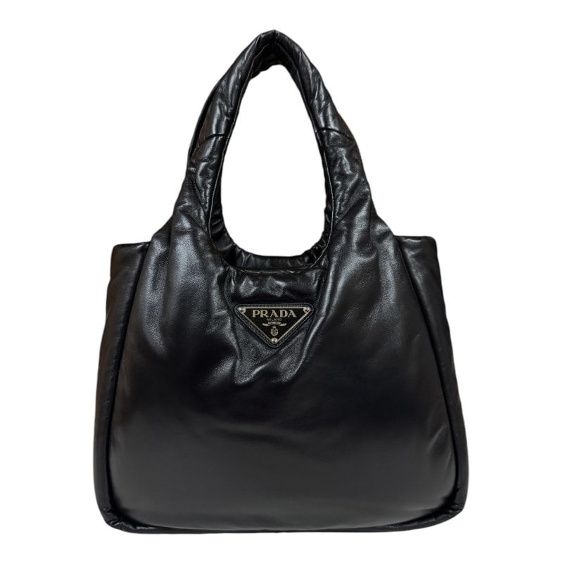 プラダ ハンドバッグ レザー 1BG412 ブラック ユニセックス PRADA 中古