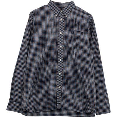 古着 FRED PERRY 長袖 ボタンダウンチェックシャツ メンズM相当/eaa635648