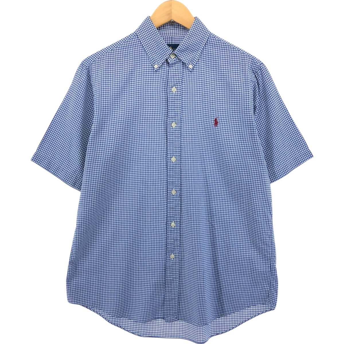 古着 ラルフローレン Ralph Lauren ギンガムチェック 半袖 ボタンダウン チェックシャツ メンズM相当/eaa552713