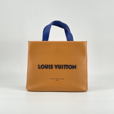 LOUIS VUITTON(ルイ・ヴィトン) ショッパー・トート MINI レザー 2WAY M15237 ショルダーバッグ サフランイエロー×ブルー
