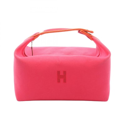 エルメス HERMES ブリッドアブラックGM ハンドバッグ バッグ キャンバス ハイビスカス レディース ピンク系 / ボルドー系 / オレンジ系 【中古】